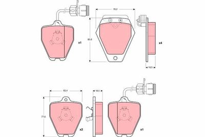 Комплект тормозных колодок, дисковый тормоз TRW GDB1162