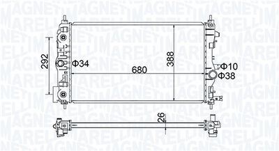 Radiators, Motora dzesēšanas sistēma MAGNETI MARELLI 350213206400