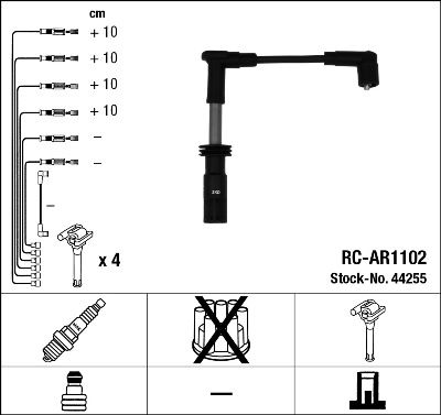 Комплект проводов зажигания NGK 44255