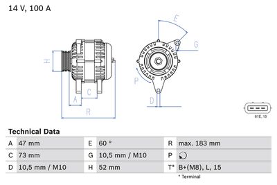 Генератор BOSCH 0 986 080 920