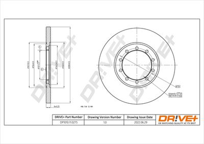 Тормозной диск Dr!ve+ DP1010.11.0275