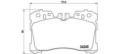 Bremžu uzliku kompl., Disku bremzes BREMBO P 83 077