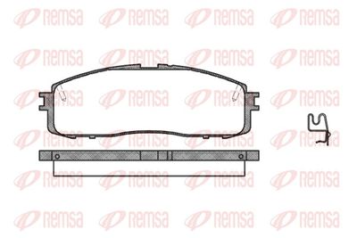 Комплект тормозных колодок, дисковый тормоз REMSA 0199.34