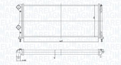 Радиатор, охлаждение двигателя MAGNETI MARELLI 350213187200
