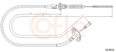 Трос, управление сцеплением COFLE 92.18.6021