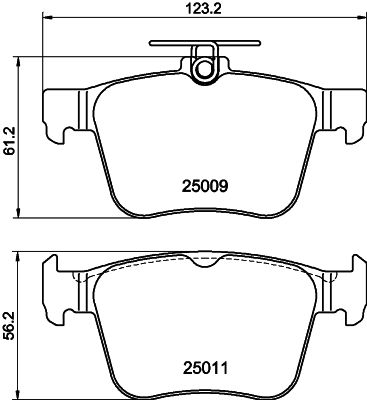 Bremžu uzliku kompl., Disku bremzes HELLA PAGID 8DB 355 020-261