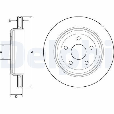 Тормозной диск DELPHI BG4802C