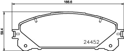 Bremžu uzliku kompl., Disku bremzes HELLA PAGID 8DB 355 015-461