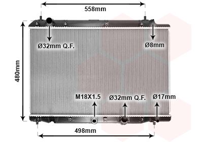 Radiators, Motora dzesēšanas sistēma VAN WEZEL 25002215