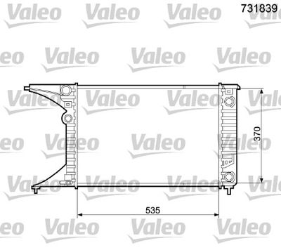 Радиатор, охлаждение двигателя VALEO 731839