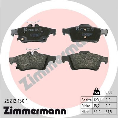 ZIMMERMANN KLOCKI HAMULCOWE ZIMMERMANN 25212.150.1
