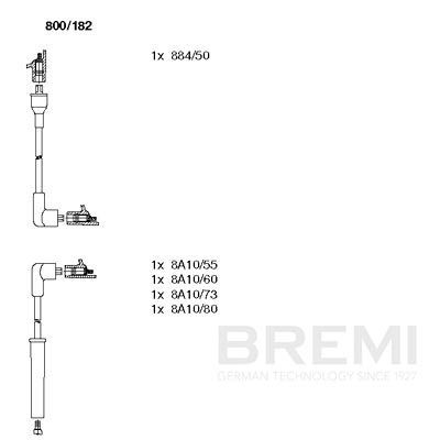 Augstsprieguma vadu komplekts BREMI 800/182