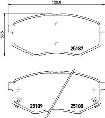 Bremžu uzliku kompl., Disku bremzes HELLA PAGID 8DB 355 019-791