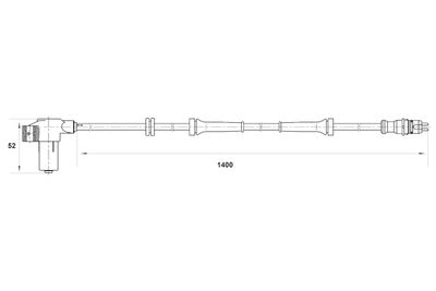 Датчик, частота вращения колеса BOSCH 0 265 006 427