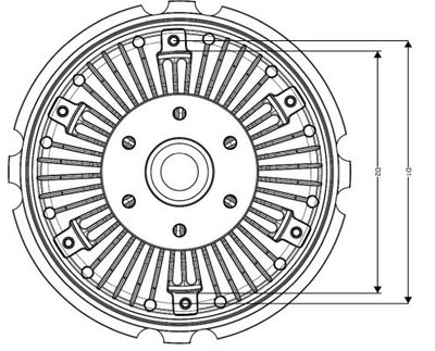 Sajūgs, Radiatora ventilators NRF 49544