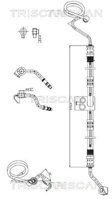 Гидравлический шланг, рулевое управление TRISCAN 8516 29078