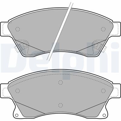 Bremžu uzliku kompl., Disku bremzes DELPHI LP2142