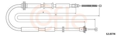 Тросик, cтояночный тормоз COFLE 12.0774