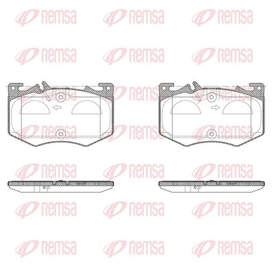 Bremžu uzliku kompl., Disku bremzes REMSA 1907.00