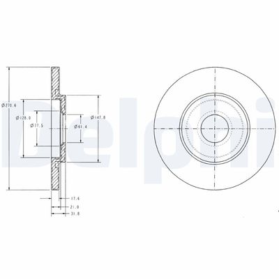 Bremžu diski DELPHI BG3421C