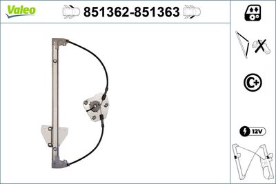 Стеклоподъемник VALEO 851362