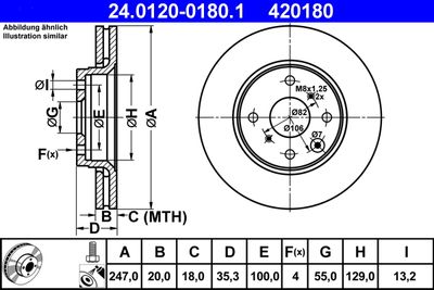 Тормозной диск ATE 24.0120-0180.1
