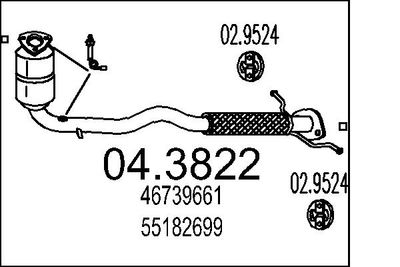 Katalizators MTS 04.3822