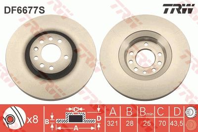 Тормозной диск TRW DF6677S