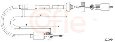 Трос, управление сцеплением COFLE 92.10.2964