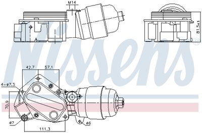 Eļļas radiators, Motoreļļa NISSENS 91357