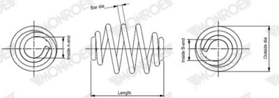 Пружина ходовой части MONROE SN3624