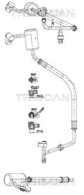 Трубопровод высокого / низкого давления, кондиционер TRISCAN 9010 16051