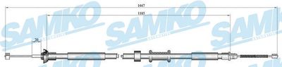 Тросик, cтояночный тормоз SAMKO C0517B