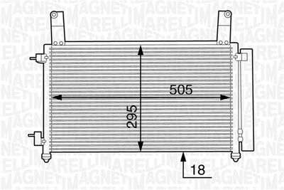 Конденсатор, кондиционер MAGNETI MARELLI 350203604000