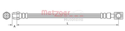 Тормозной шланг METZGER 4111437