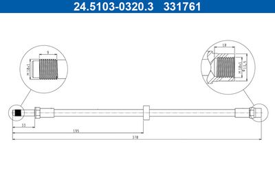 Тормозной шланг ATE 24.5103-0320.3