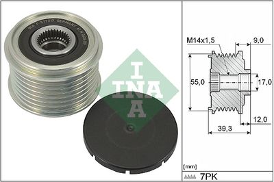 Ģeneratora brīvgaitas mehānisms Schaeffler INA 535 0330 10