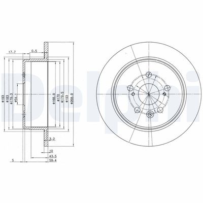 Тормозной диск DELPHI BG2594