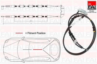 Тросик, cтояночный тормоз FAI AutoParts FBC0087