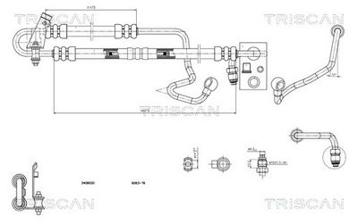 Гидравлический шланг, рулевое управление TRISCAN 8516 11013