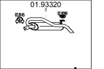 Глушитель выхлопных газов конечный MTS 01.93320