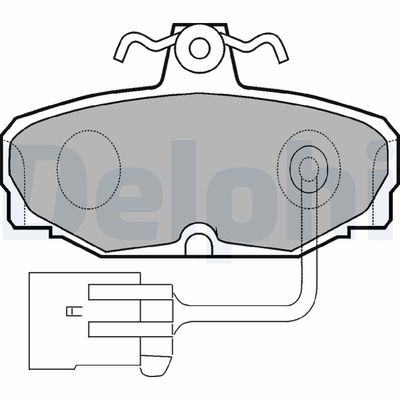 Bremžu uzliku kompl., Disku bremzes DELPHI LP868