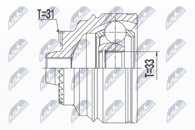 Шарнирный комплект, приводной вал NTY NPZ-BM-025