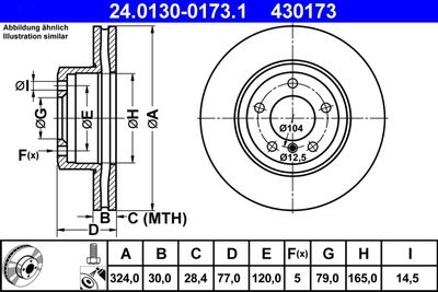 Тормозной диск ATE 24.0130-0173.1
