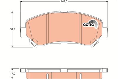 Комплект тормозных колодок, дисковый тормоз TRW GDB3467