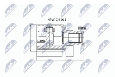 Šarnīru komplekts, Piedziņas vārpsta NTY NPW-CH-011