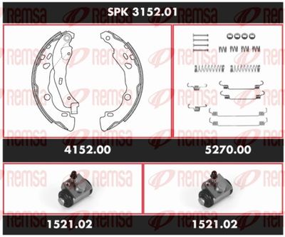 Bremžu komplekts, Trumuļu bremzes REMSA SPK 3152.01