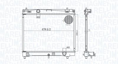 Radiators, Motora dzesēšanas sistēma MAGNETI MARELLI 350213167600