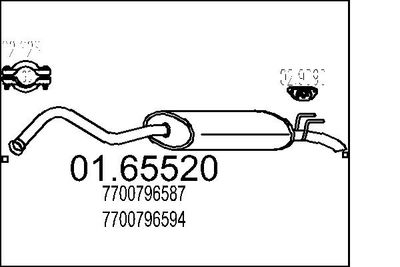 Глушитель выхлопных газов конечный MTS 01.65520