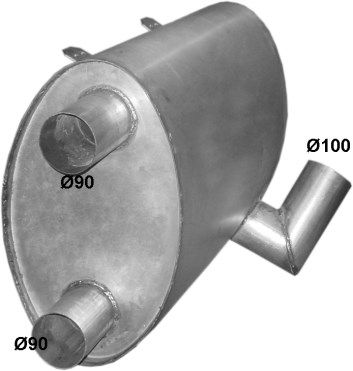Izplūdes gāzu trokšņa slāpētājs (pēdējais) POLMO 69.96